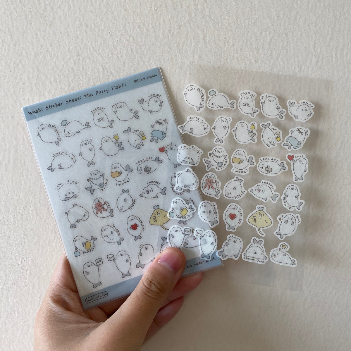 Washi Sticker - The Furry Fish