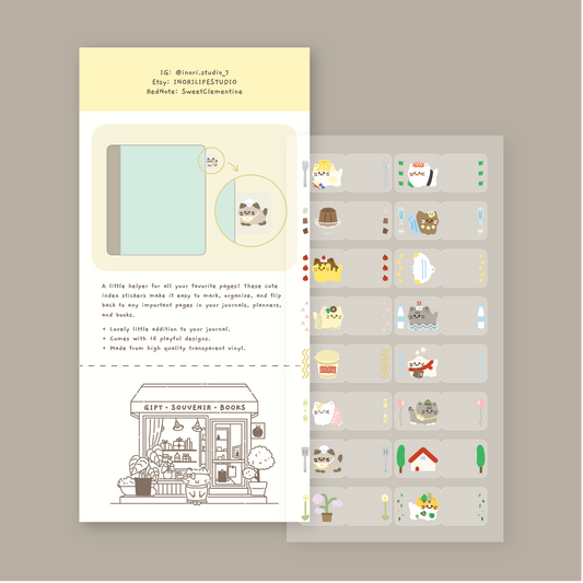 Index Label Sticker Sheet