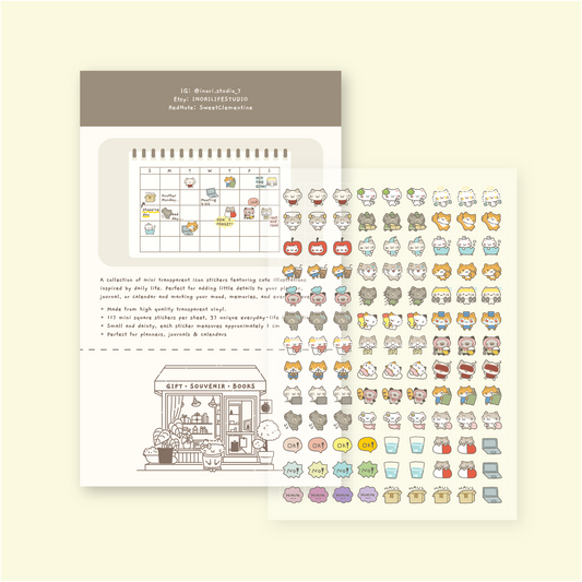 Mini Icon Square Sticker Sheet