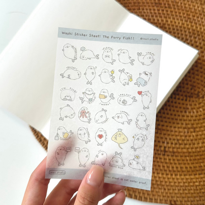 Washi Sticker - The Furry Fish