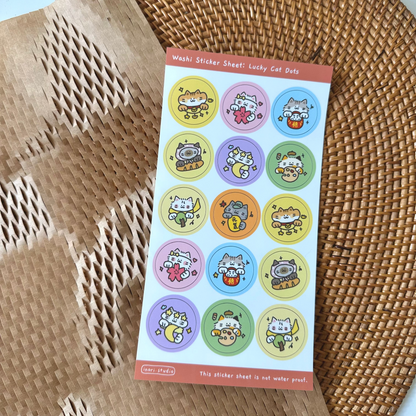 Sticker: Lucy Cat Dots