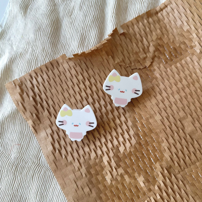 Magnetic Clip: White Cat