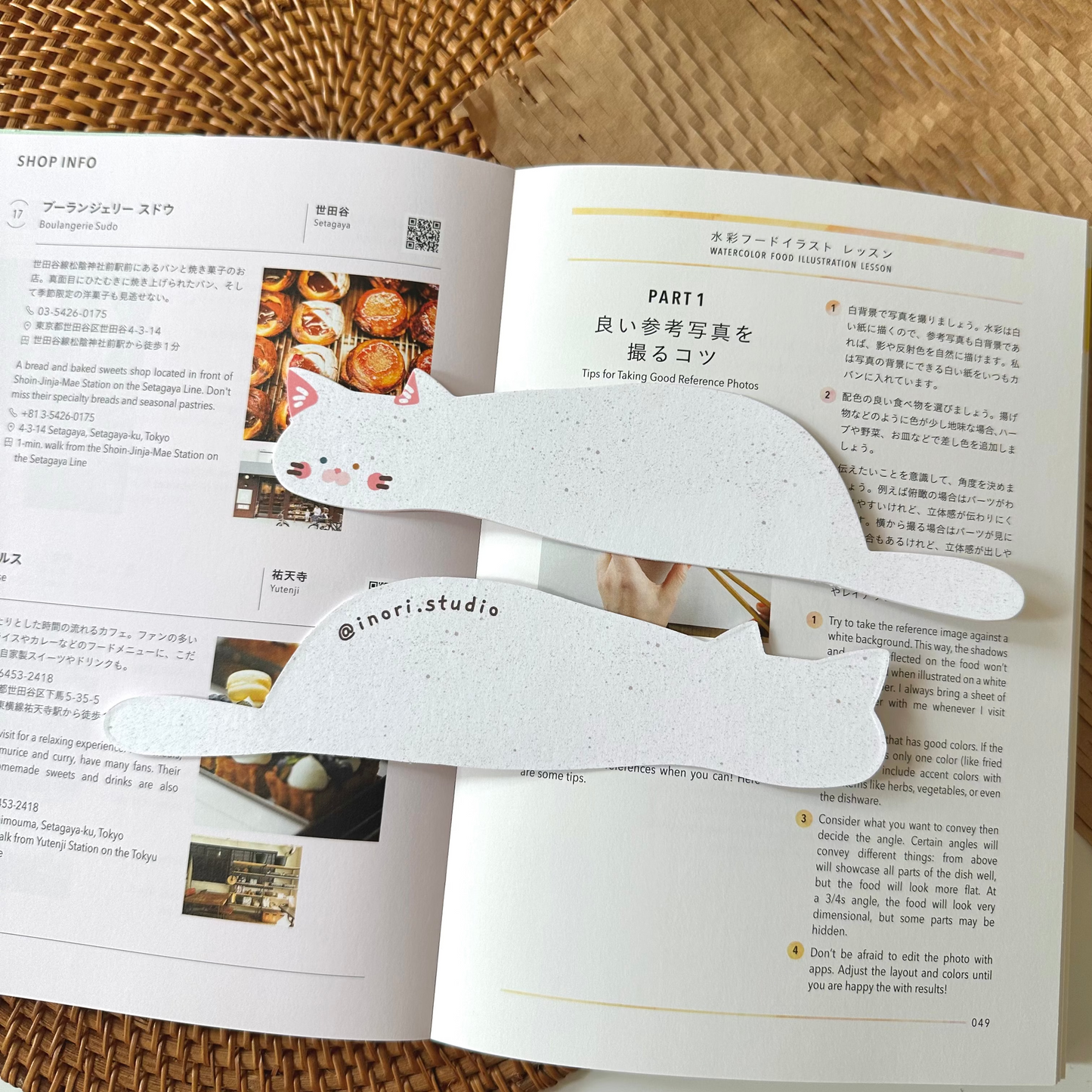 Bookmark - White Cat