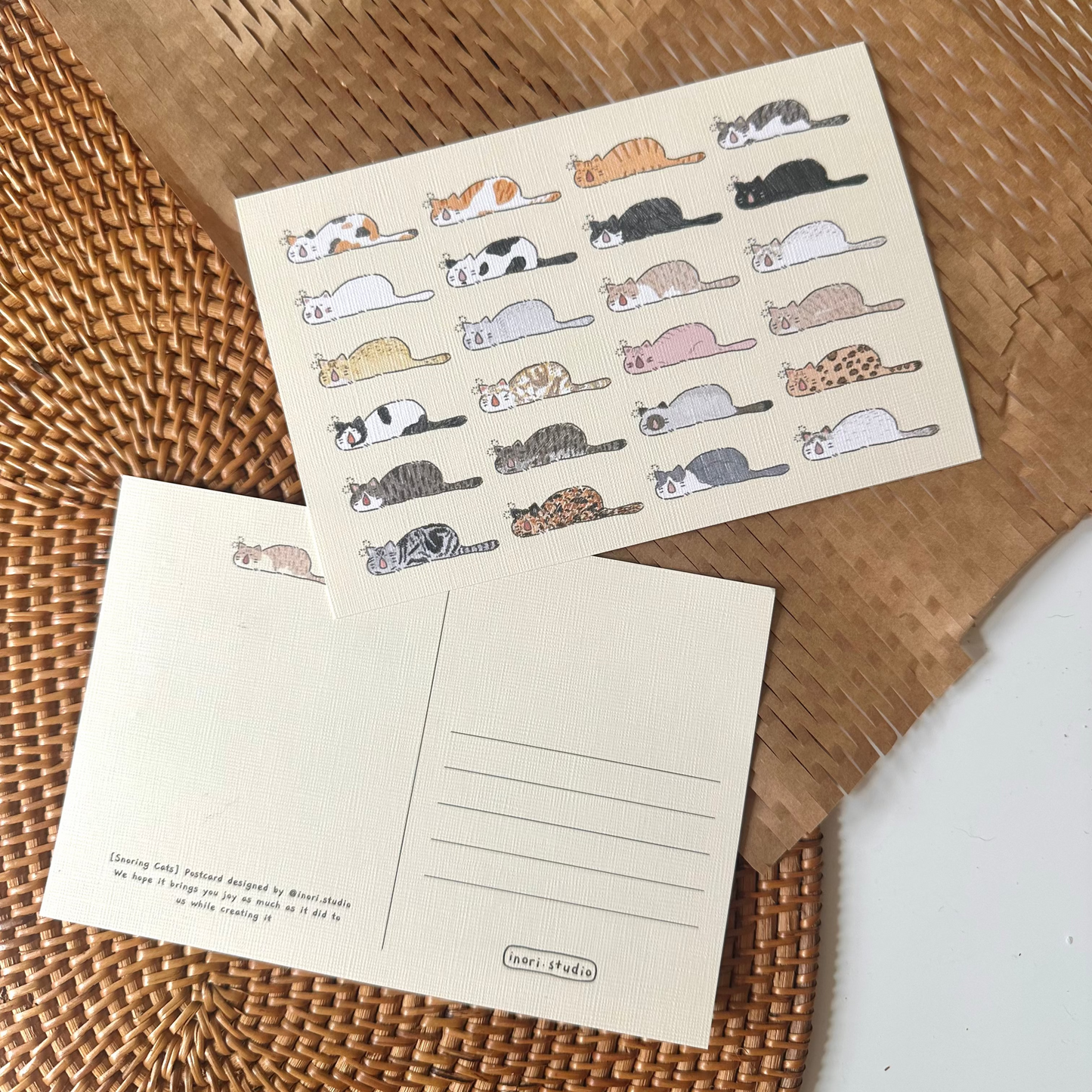 Postcard: Snoring Cats