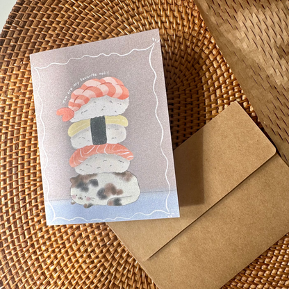 Greeting Card: You're My Favorite Roll
