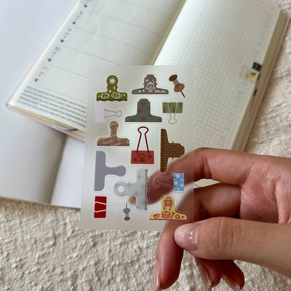 Mini Sticker: Clips & Pins