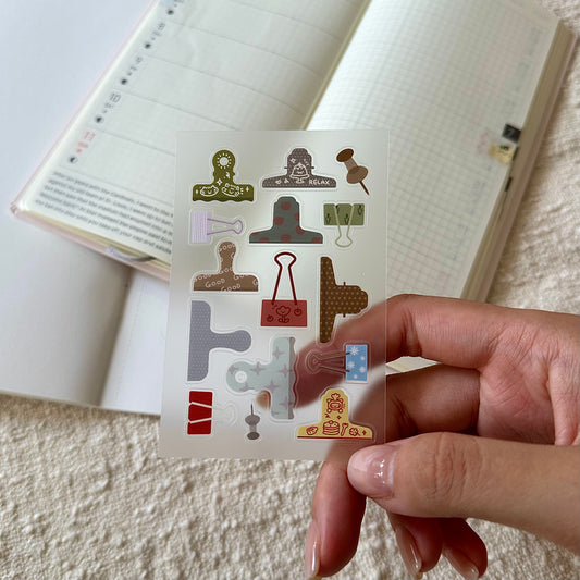 Mini Sticker: Clips & Pins