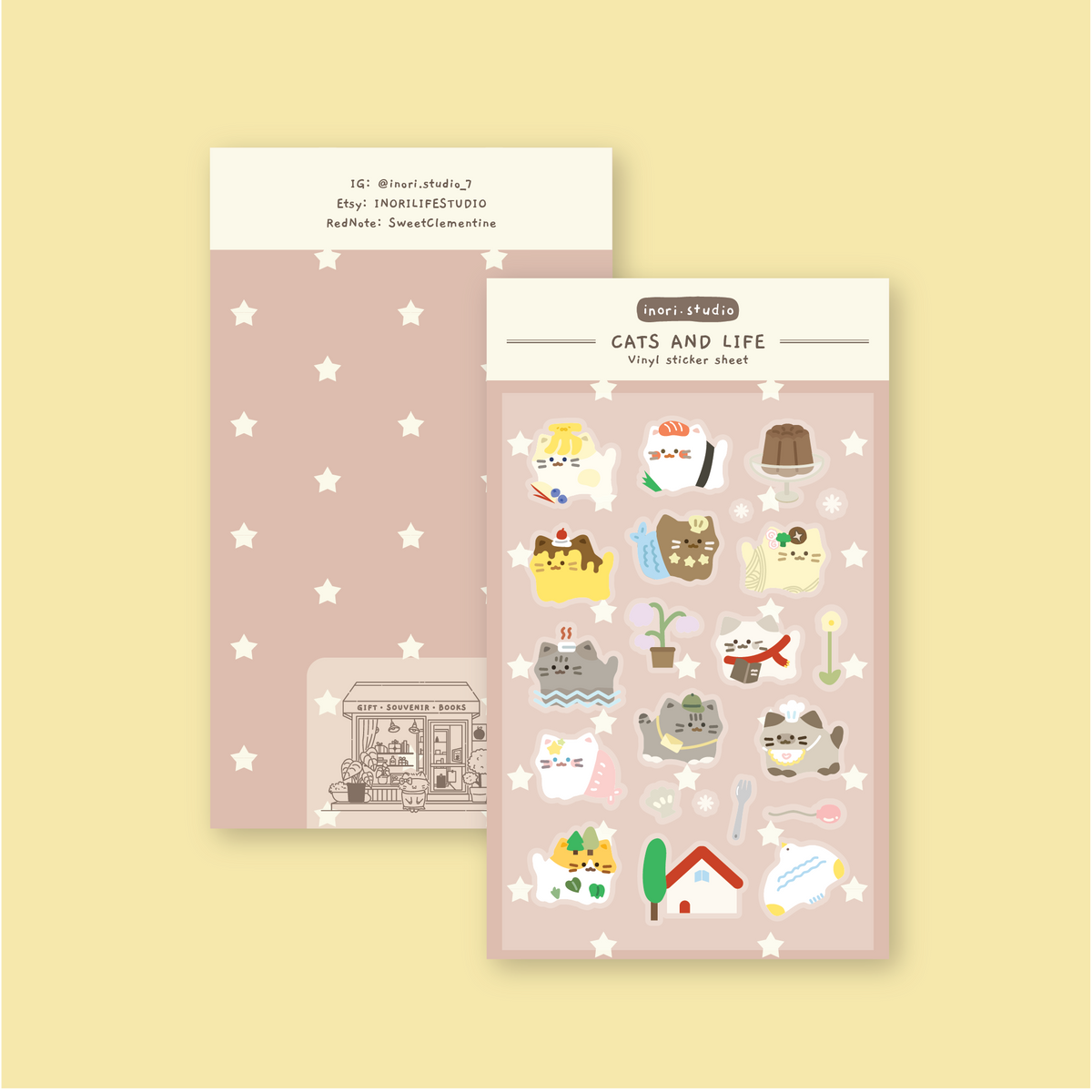 Mini Sticker: Cats and Life