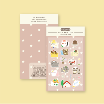 Mini Sticker: Cats and Life